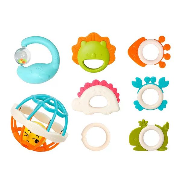 Baby Rattle Colorful Teething Toys Set - 8 Piece