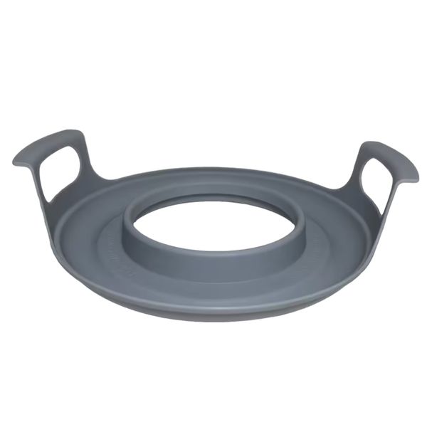 Kitchen Grey Microwave Cool Caddy Bowl Holder With Handles - 24cm