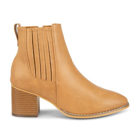 Tan block heel hot sale ankle boots