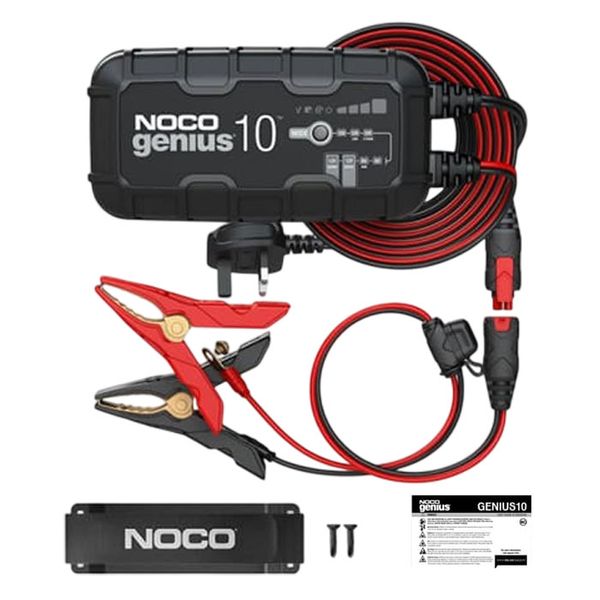 Noco Genius10 6V/12V 10A Smart Battery Charger &amp; Maintainer Kit