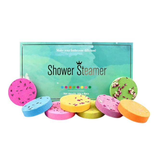 8 Piece Mixed Aromatherapy Shower Steamers 30g Mini Bath Bombs Tablet