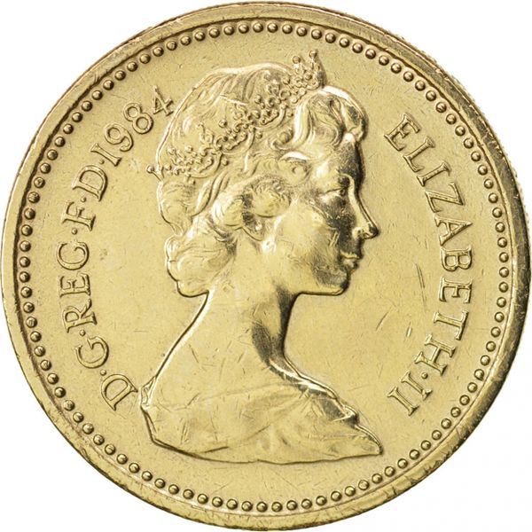 1984 United Kingdom British 1 Pound Queen Elizabeth II