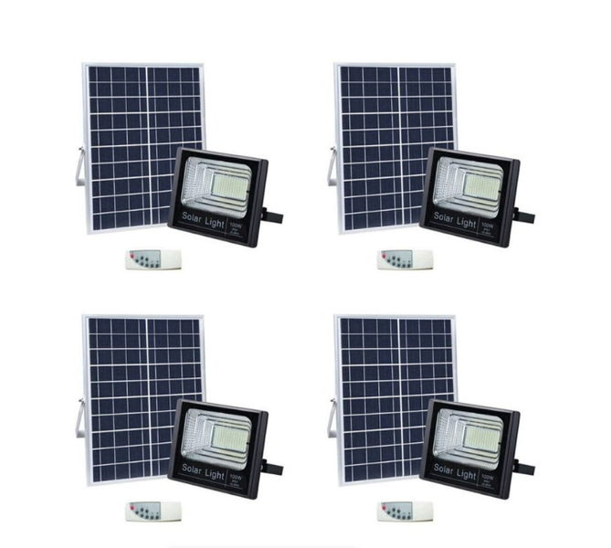 100W Solar Flood Light - Pack of 4