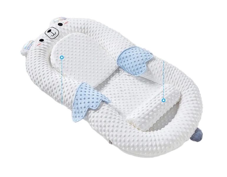 Anti-Startle Breathable Bionic Crib Newborn Lounger Pillow Baby Nest Bed