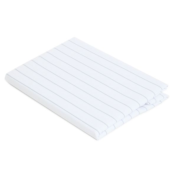 George &amp; Mason - Herringbone Stripe Table Cloth - White/Charcoal