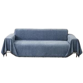 Grey-Blue Couch Throw Chenille Couch Cove Protector Throw Sofa