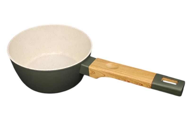 George &amp; Mason Non Stick Saucepan Olive &amp; Cream - 16cm (1.2L)
