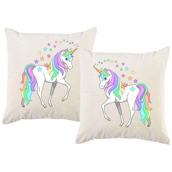 PepperSt – Scatter Cushion Cover Set – Unicorn with Stars