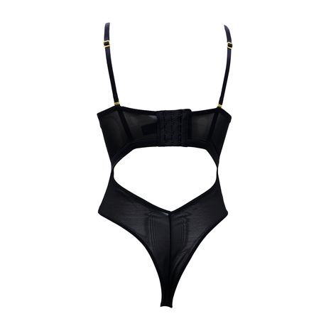 Edendiva's Black Lace Wind Button Mature Transparent Sexy Bodysuit, Shop  Today. Get it Tomorrow!