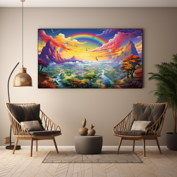 Canvas Wall Art - Rainbow Dreamscape - BK0032