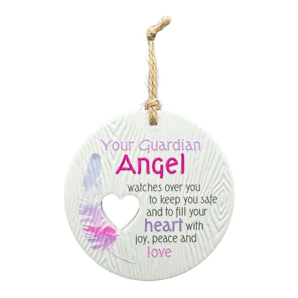 Piece of my Heart Ceramic Plaque - Guardian Angel