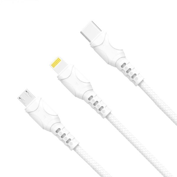 Best Trader Double Beautiful Portable 3 in 1 Fast Charging Cable 1m-BT