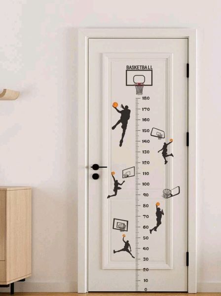 Basketball Height Chart Wall Art Sticker