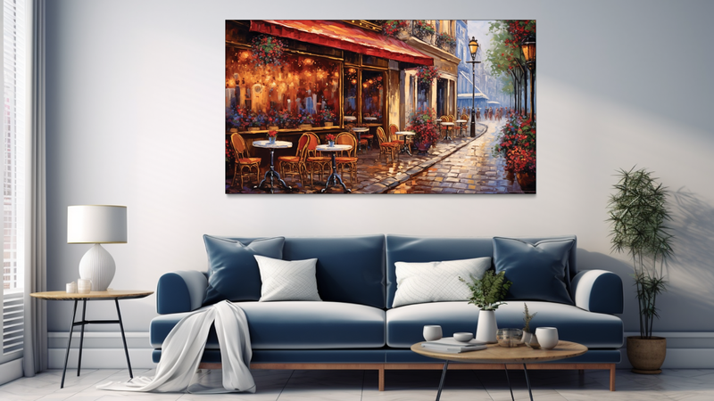 Canvas Wall Art - Cafe Culture Abstract - BK0330