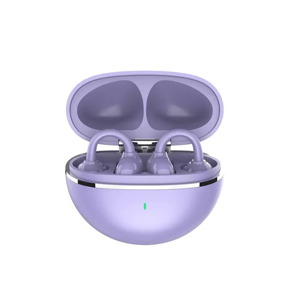 Ear Clip Bluetooth Earbuds (Starry Purple) - Android/iOS Compatible (1 Set)