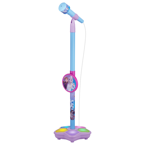Disney Frozen Auxiliary Star Karaoke Microphone Stand with Colourful Lights