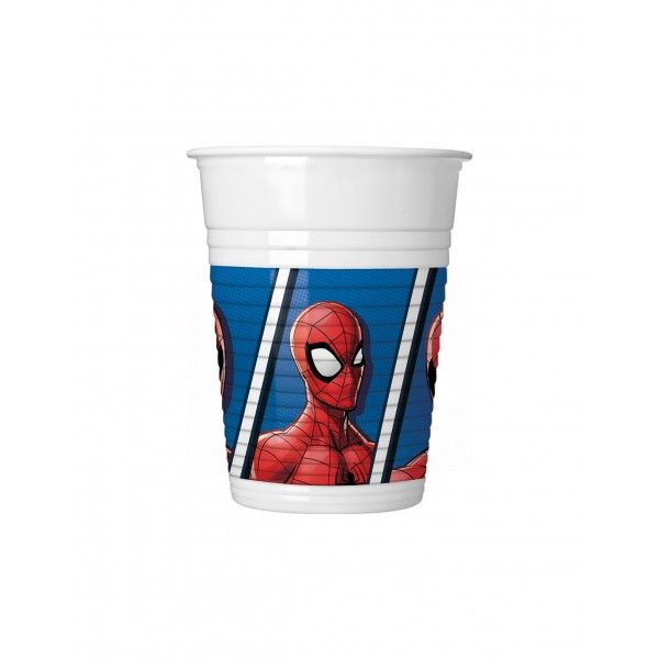 Spiderman Crime Fighter Plastic Cup 200ml - Pack Of 8
