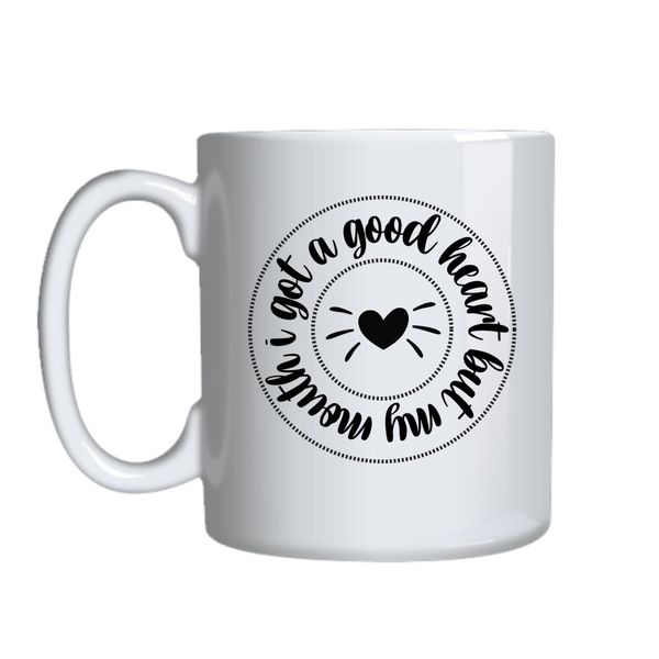 Heart and Mouth Coffee Mugs for Him Her with Words Graphic Cups Present 050