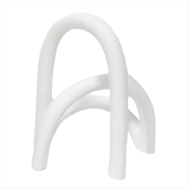 Modern Minimalist Geometric Art Line Arc Decor Resin Crafts -White
