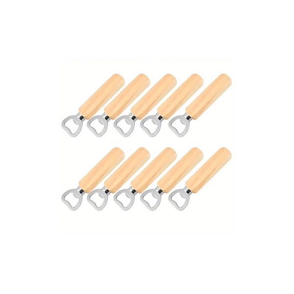 Trocraft Wooden Bottle Opener - 10 Piece Set