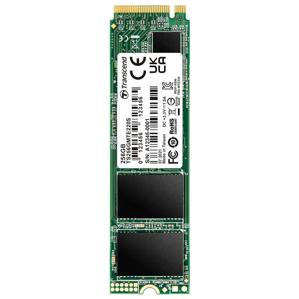 Transcend 220S 256GB NVMe PCIe Gen3x4 M.2 SSD - Ultra-Fast Storage