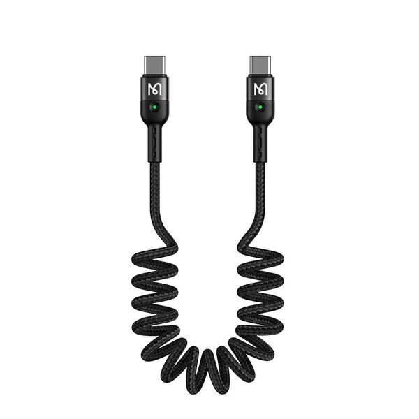 Mcdodo 60W Coiled Charging Cable USB-C To USB-C Apple CarPlay Compliant