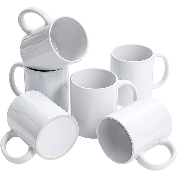 Sublimation Ceramic 11oz mugs White Printable Suitable for Restaurant 48pcs