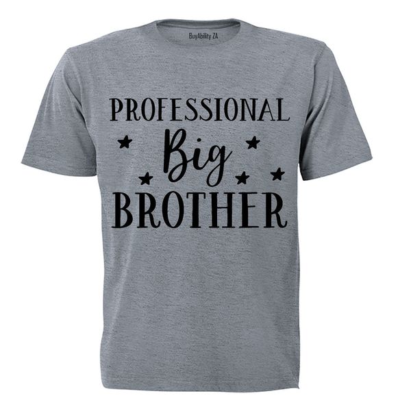 Professional Big Brother - Kids T-Shirt - Grey