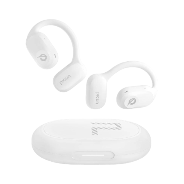 Picun - Wireless Waterproof Ear Hook Noise Cancellation Earbuds - White