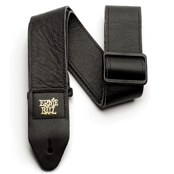 Ernie Ball 4134 - 2" Tri-Glide Italian Leather Guitar Strap – Black