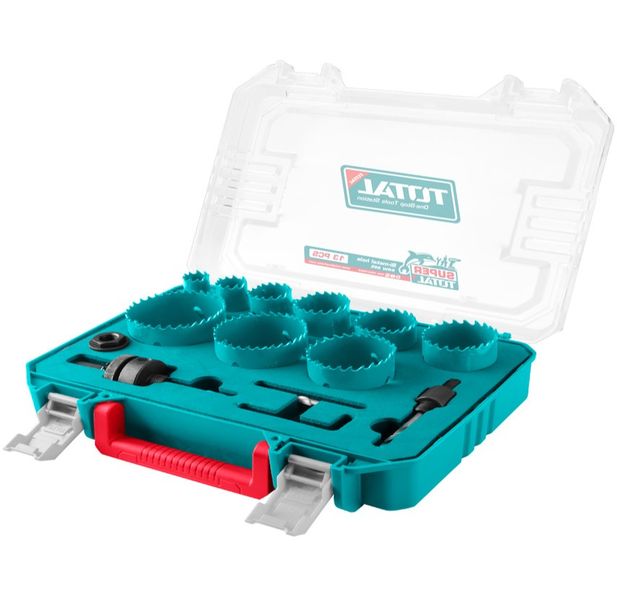 Total Tools 13 Pcs Bi-Metal Hole Saw Set