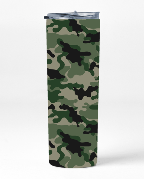 Dark Wood Camo 20 Oz Straight Skinny Tumbler Lovers Graphic Present 031