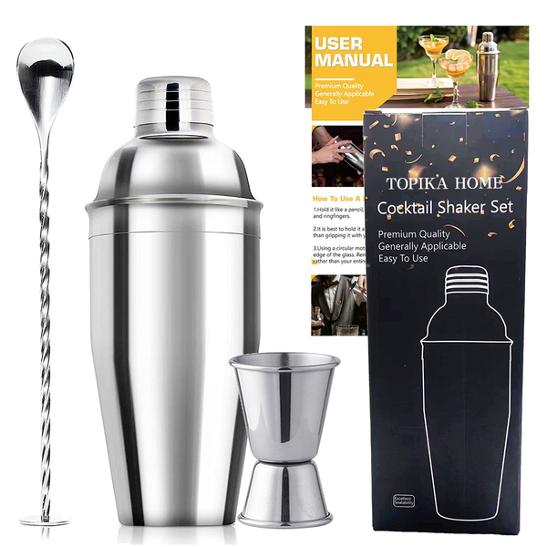 Topika - Cocktail Shaker Set, Drink Mixer &amp; Bartender Kit for Home Bars