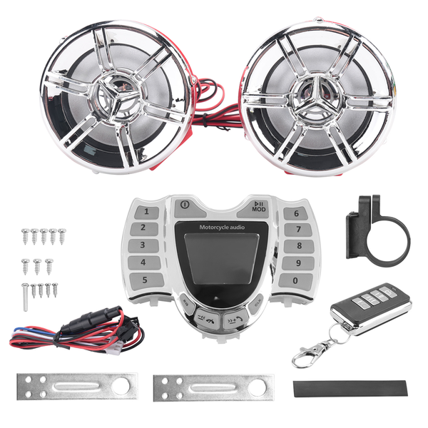 Motorcycle Audio Stereo Speakers for Motor Scooter Bike ATV UTV