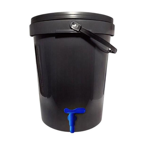25 Litre Plastic Storage Bucket with Tap, Handle and Lid