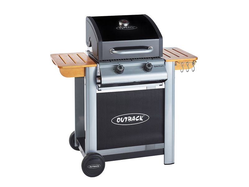 Outback Spectrum 2 Burner Hooded - Black Gas Braai