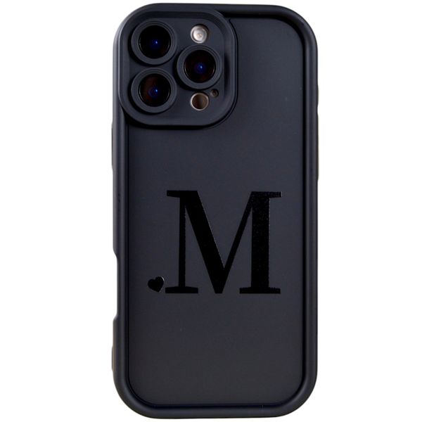 Phone Case with Initial M and Bubble Edge - Iphone 16 Pro Max