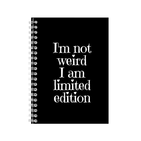 Weird A5 Notebook Spiral Lined Motivational Saying Graphic Notepad Gift 216