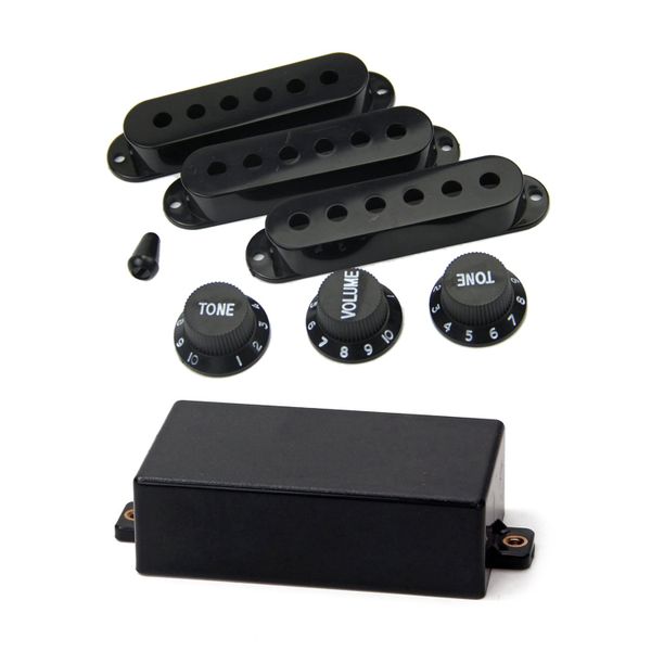 for Fender Pickup Covers 50 or 52 Mm Pole To Pole Knobs Tips (Black)