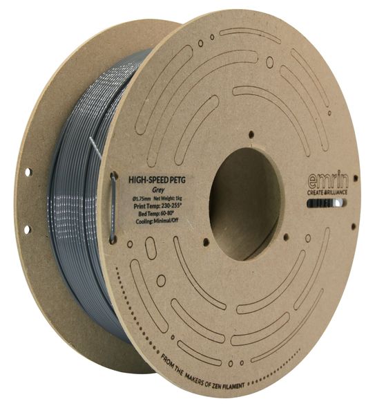 EMRIN High-Speed 3D Printing Filament PETG - 1.75mm Grey - up to 500mm/s