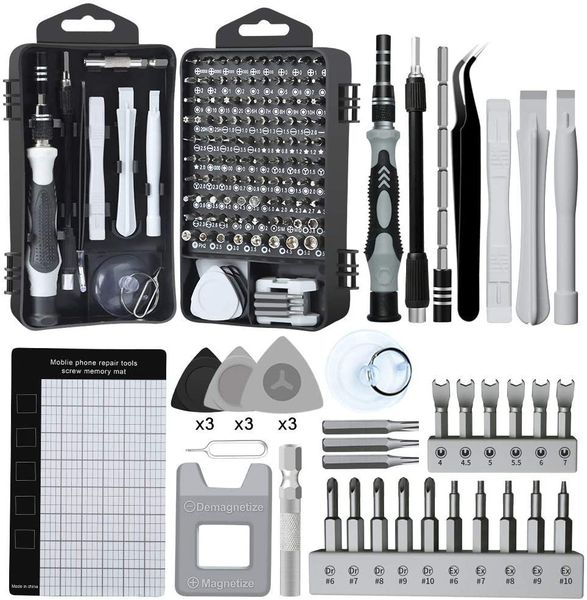 Precision Screwdriver Set High Hardness Magnetic Screw Driver Bits Kit Grey