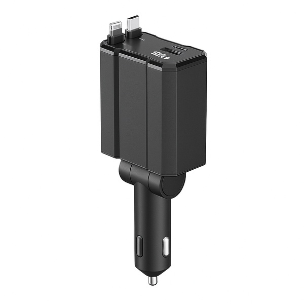 4-in-1 Retractable Car Charger - Roof Mount, Star Light