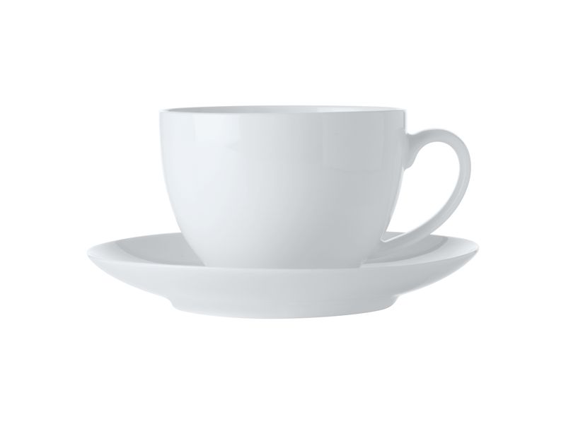 Maxwell and Williams White Basics Cup and Saucer 280ml -Set of 4