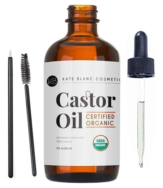 Kate Blanc Cosmetics Castor Oil Organic for Hair, Lashes, Face (60ml)