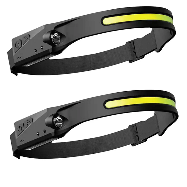 2 Pack Lightweight Rechargeable Head Lamp for Outdoor Running Camping Hiking