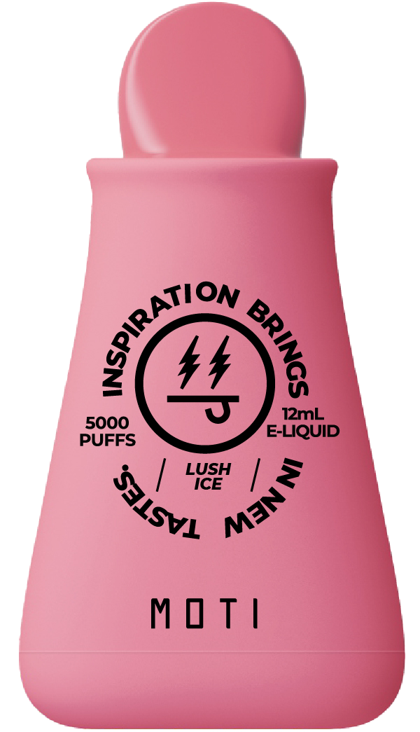 Moti Beaker Disposable Vaping Device 5000 Puffs Nic 5 Lush Ice