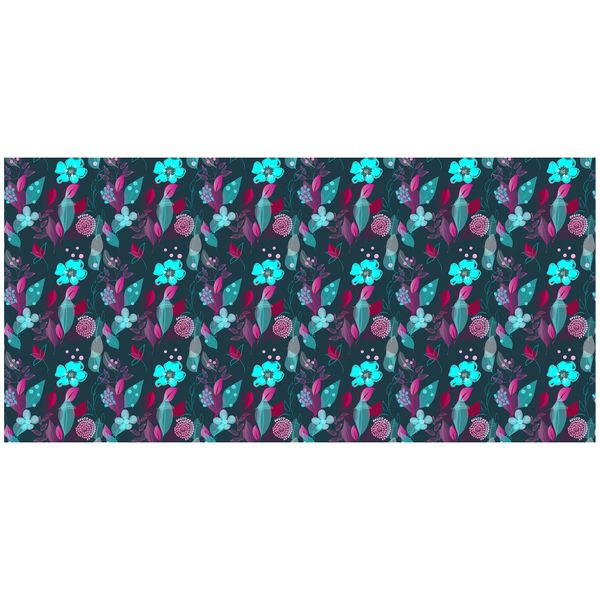 Eccentric Floral on Dark Green 3m Rectangle Tablecloth