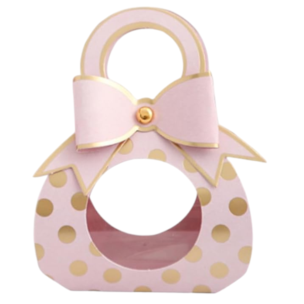 10Pcs Elegant Handbag-Style Party Favor Gift Boxes - Pink