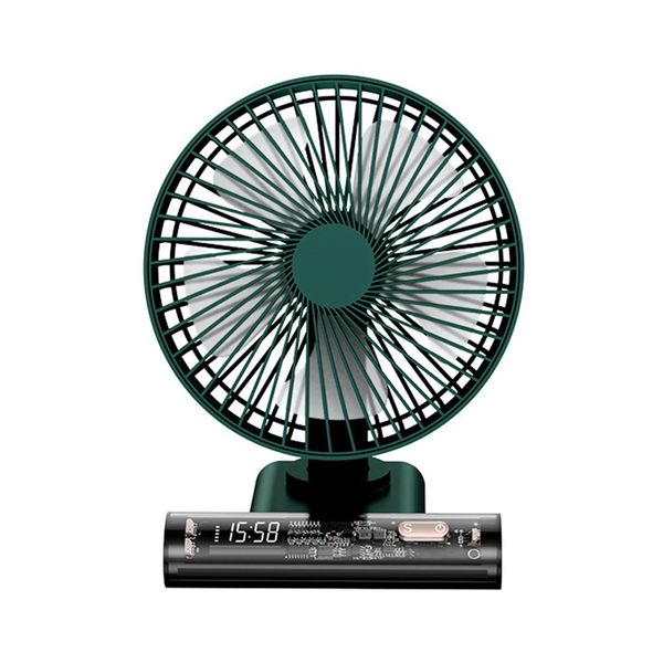 New Desktop Fan Usb Mini Fan Portable Office Clock Compatible with None