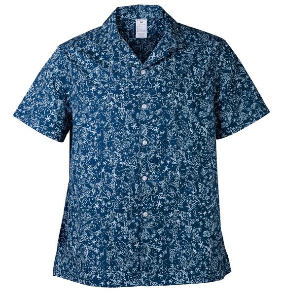 Watamu Navy Coral Drift Short Sleeve Shirt
